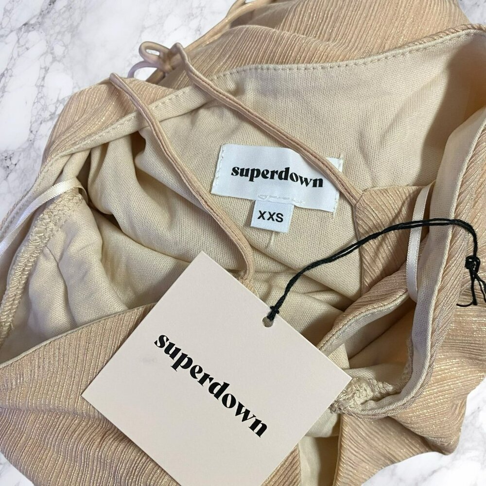 Superdown Margo Halter Shift Dress - Champagne - Picture 8 of 9